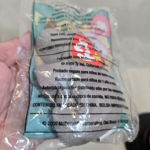 McDonalds Ty Beanie Baby 2000 Gray Elephant Plush Toy New In Package
